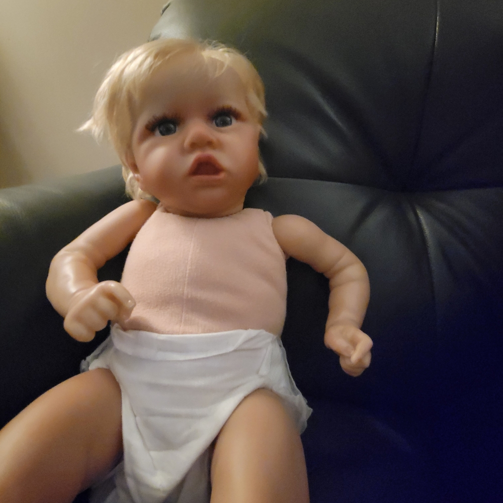 Realistic Baby Doll with Blonde Hair